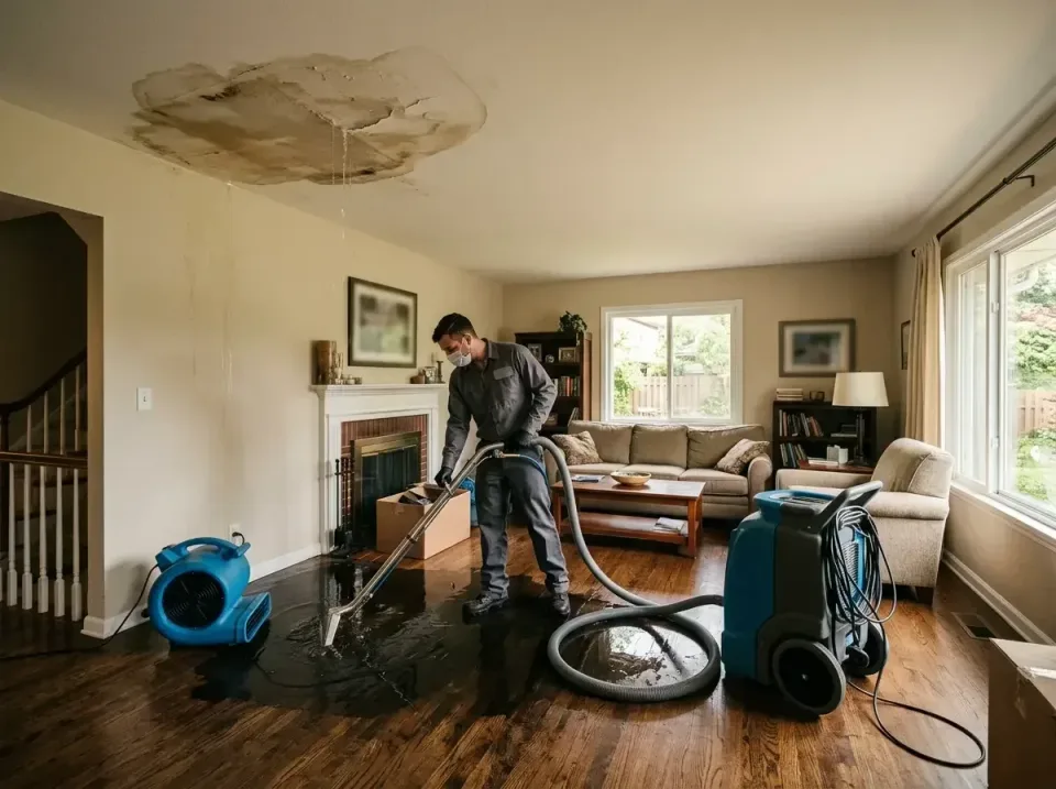 attic-pipe-burst-ceiling-drip-008 — frequently asked questions, Water Damage Restoration & Carpet Care in Jackson, MO